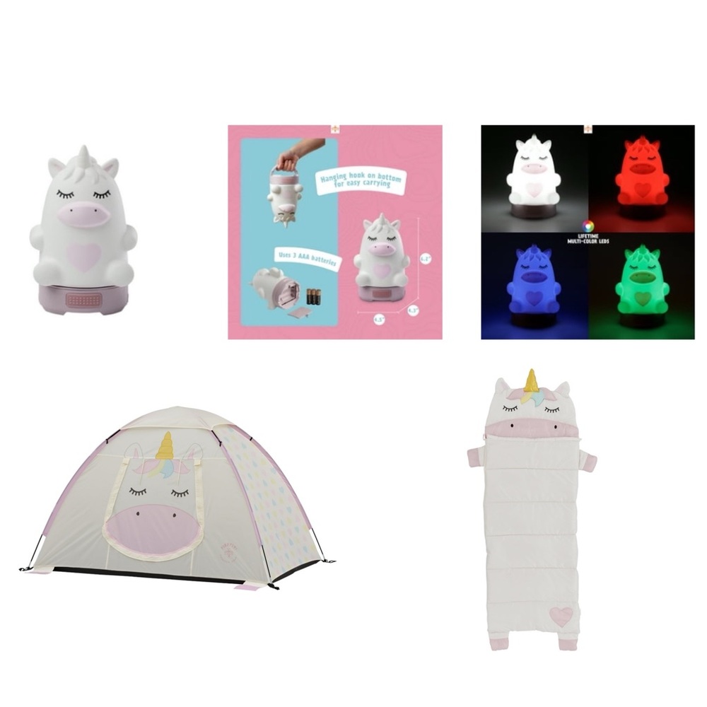 Firefly Unicorn Camping Set for kids! Never been used outdoors.